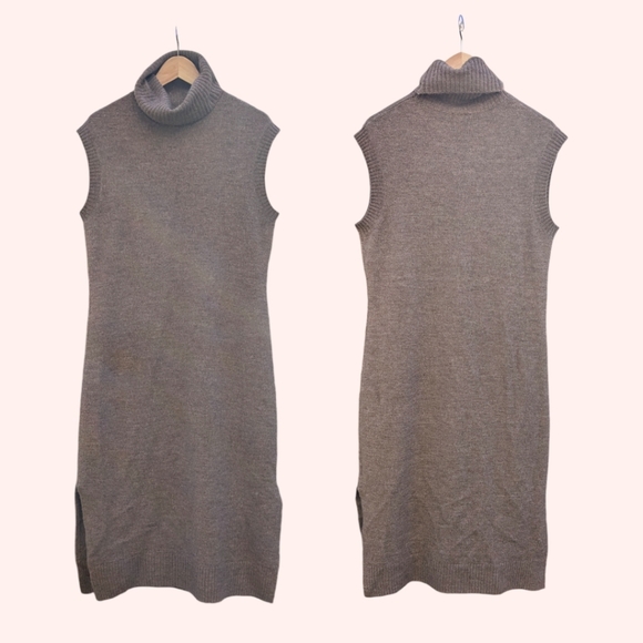 ๐ค RW&CO. Sleeveless Spongy Knit Midi Turtleneck Sweater Dress, M - Picture 3 of 11